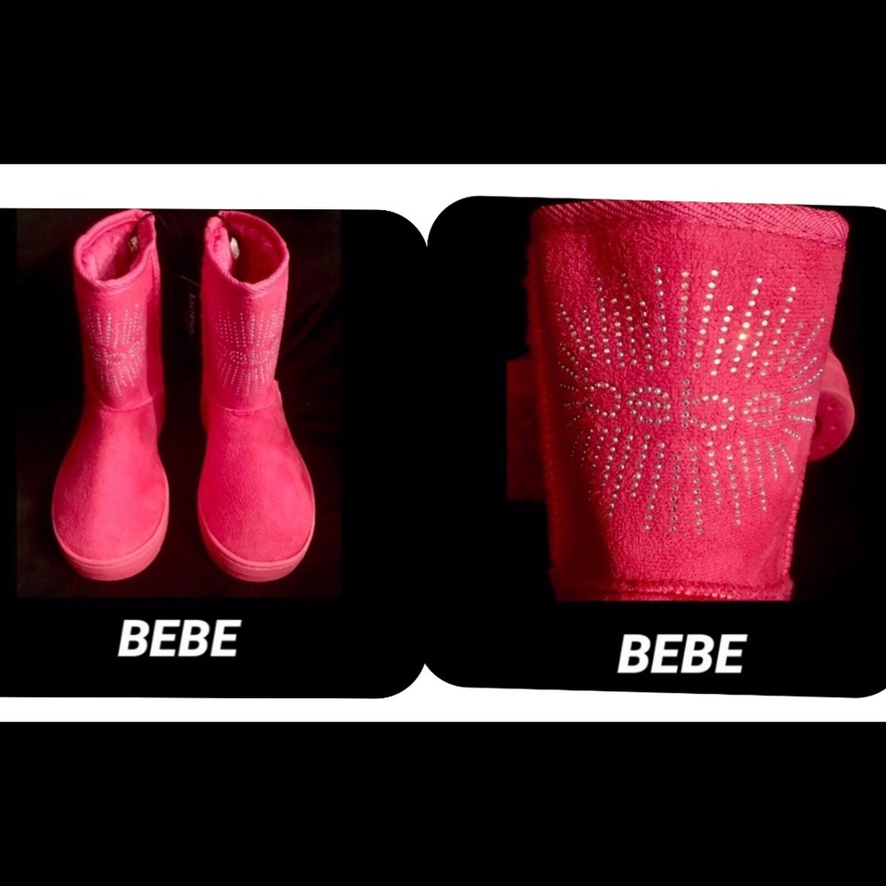 BEBE GIRLS RHINESTONE LOGO BOOT - Picture 4 of 8
